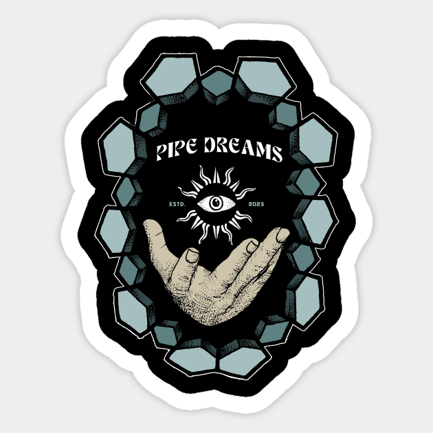 Hexagon Eye Sticker by Pipe Dreams Clothing Co.